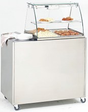 Photo d'un bain-marie-professionnel électrique sur meuble en inox Rolller Grill