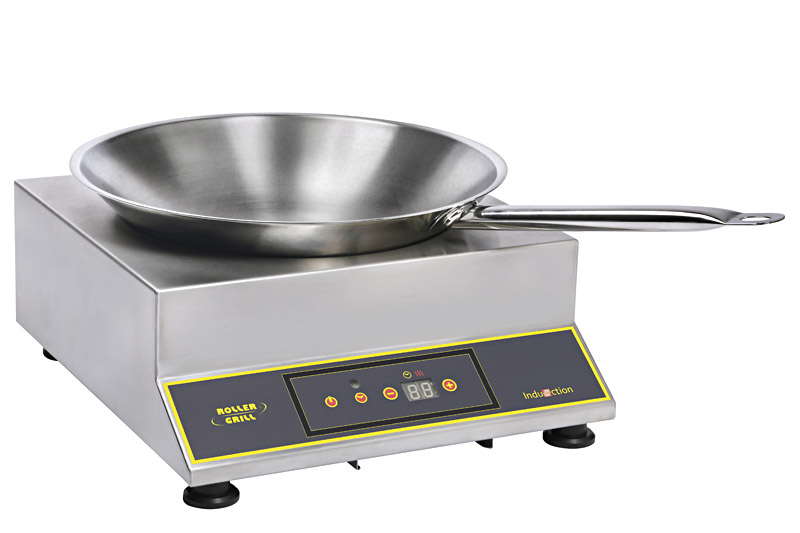 Photo d'une plaque induction wok professionnelle, un feu et transportable