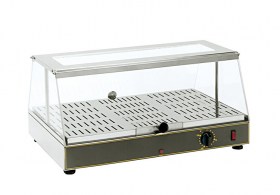 Photo d'une mini-vitrine chauffante pro de comptoir GN 1/1