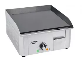 Household range : Professional electric plancha grill with enamelled steel  plate - 3 cooking zones