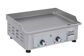 Photo d'une plancha inox électrique avec 2 zones de cuisson