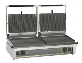 Photo d'un grill panini double: grill panini pro, machine à panini double - Roller Grill