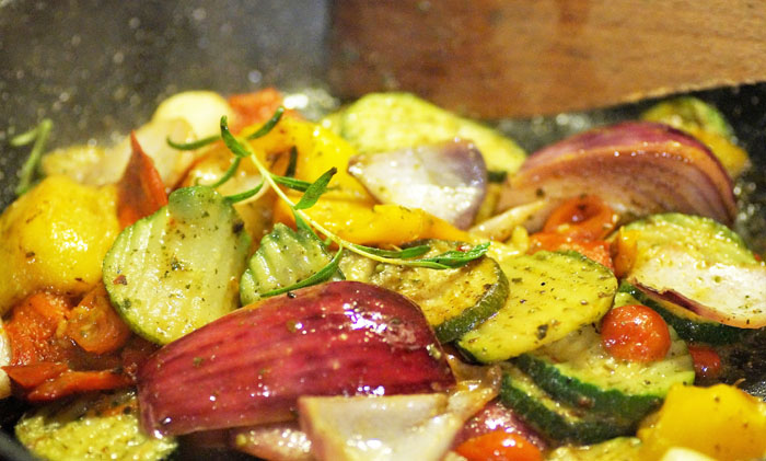 griddle plate vegetable cooking