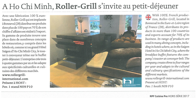 Article export RollerGrill RPF HS2017