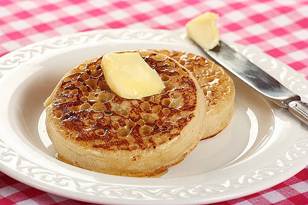 crumpet crepe anglaise avec beurre