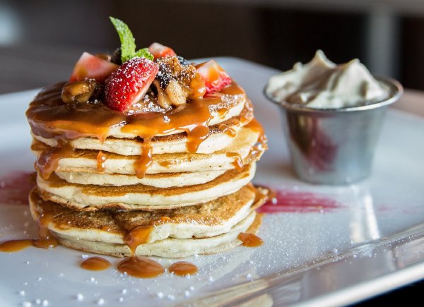 photo de pancakes, la crêpe americaine (USA)