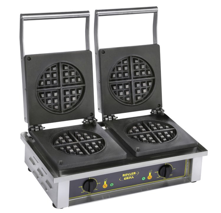 Double waffle iron round GED75