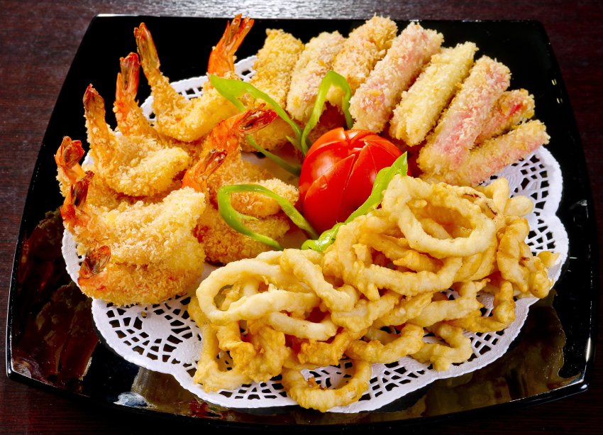 friture crevettes calamars