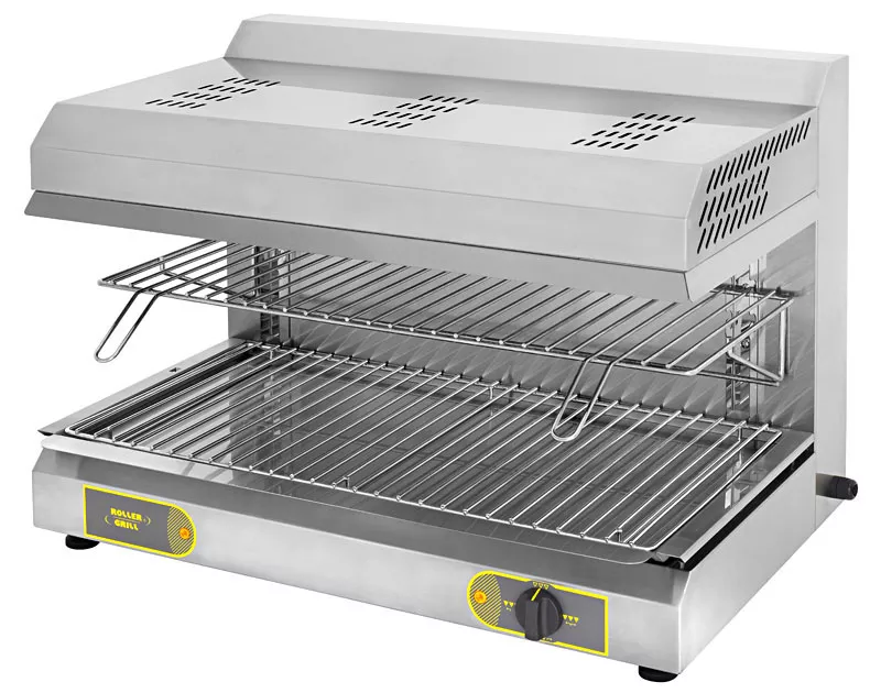 Professional salamanders : Infrared salamander grill with fixed top – 3  independent heating zones