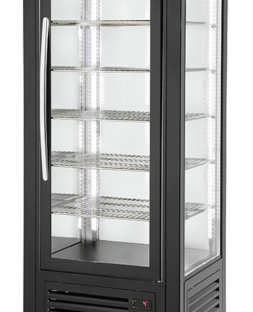 Vertical Refrigerated Display Cabinets Ventilated Positive