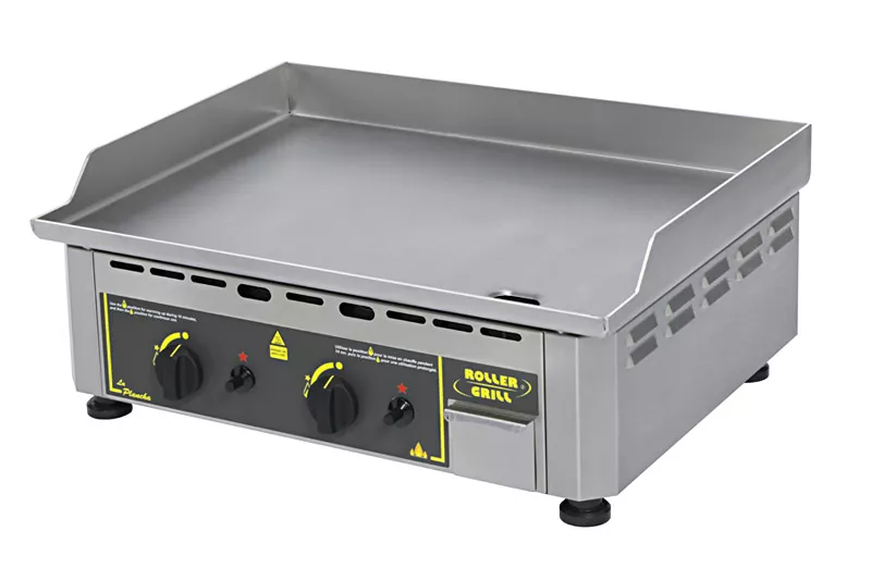 Gas plancha with steel - 2 cooking zones