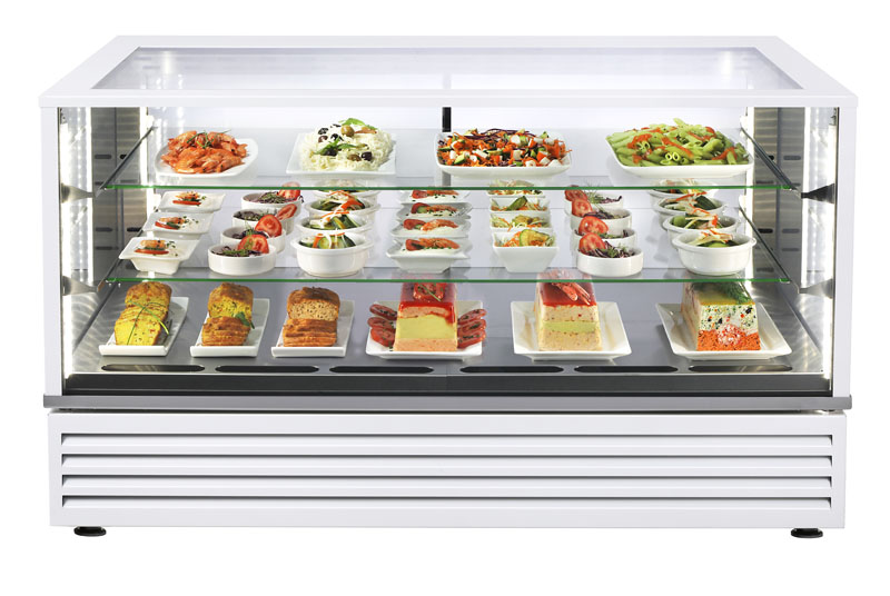 refrigerated display horizontal bakery cakes 